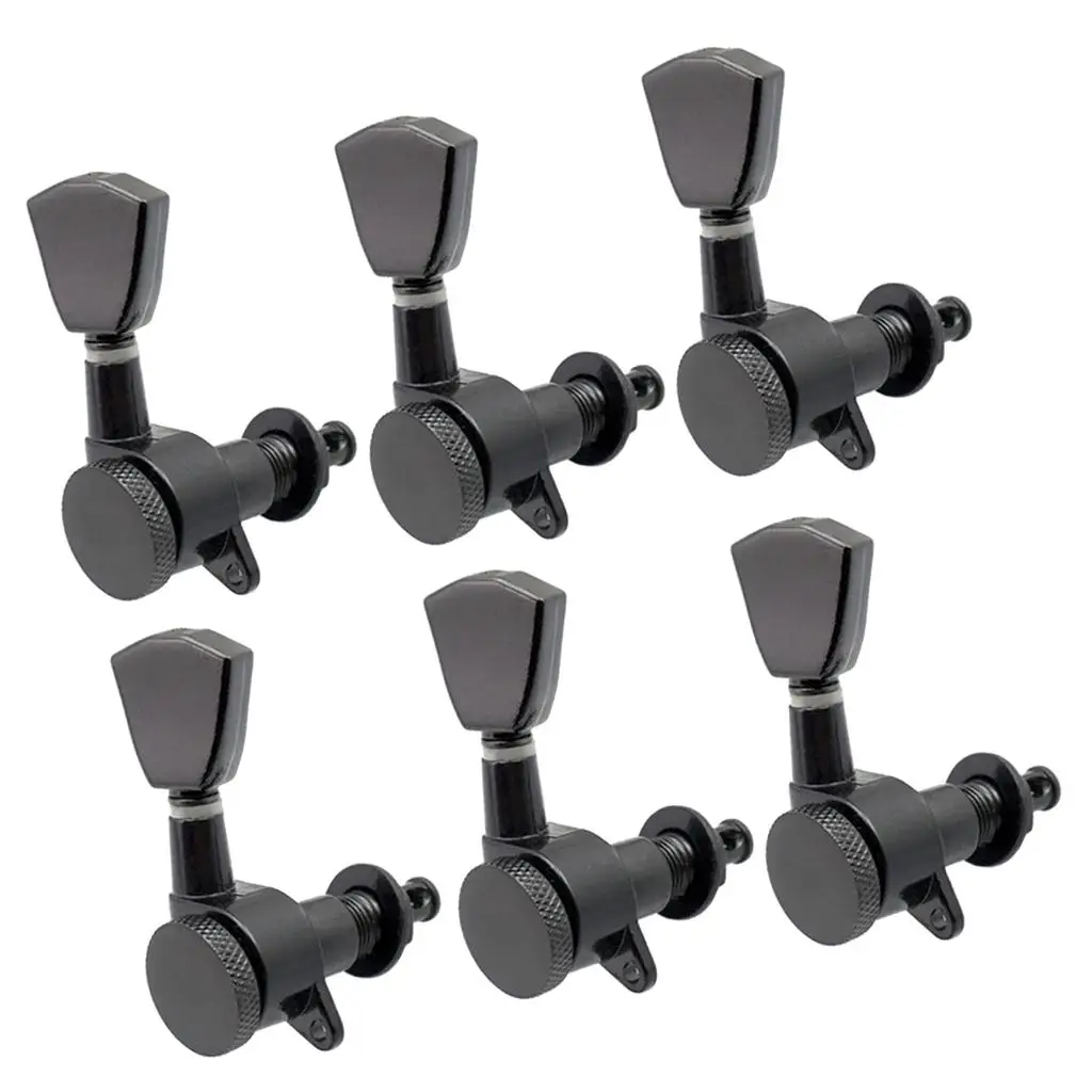 Zinc Alloy Guitar Tuner Pegs 6R Closed Button Machine Heads for Electric Acoustic Guitar String Accessories