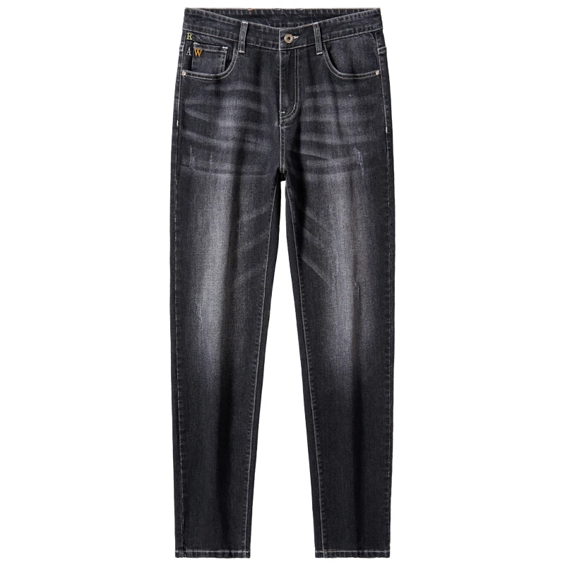 Herfst Nieuwe Klassieke Mode Slanke Jeans Amerikaanse Retro Veelzijdige Rechte Herenkleding Vakantie Casual Stretch Denim Pantalones