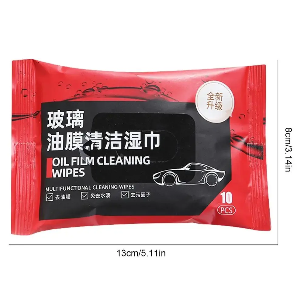 5 Bags Portable Car Glass Oil Film Removal Wipes Dusting Wipes Anti-rain Car Windshield Glass Cleaner Oil Stain Cleaner Anti-fog