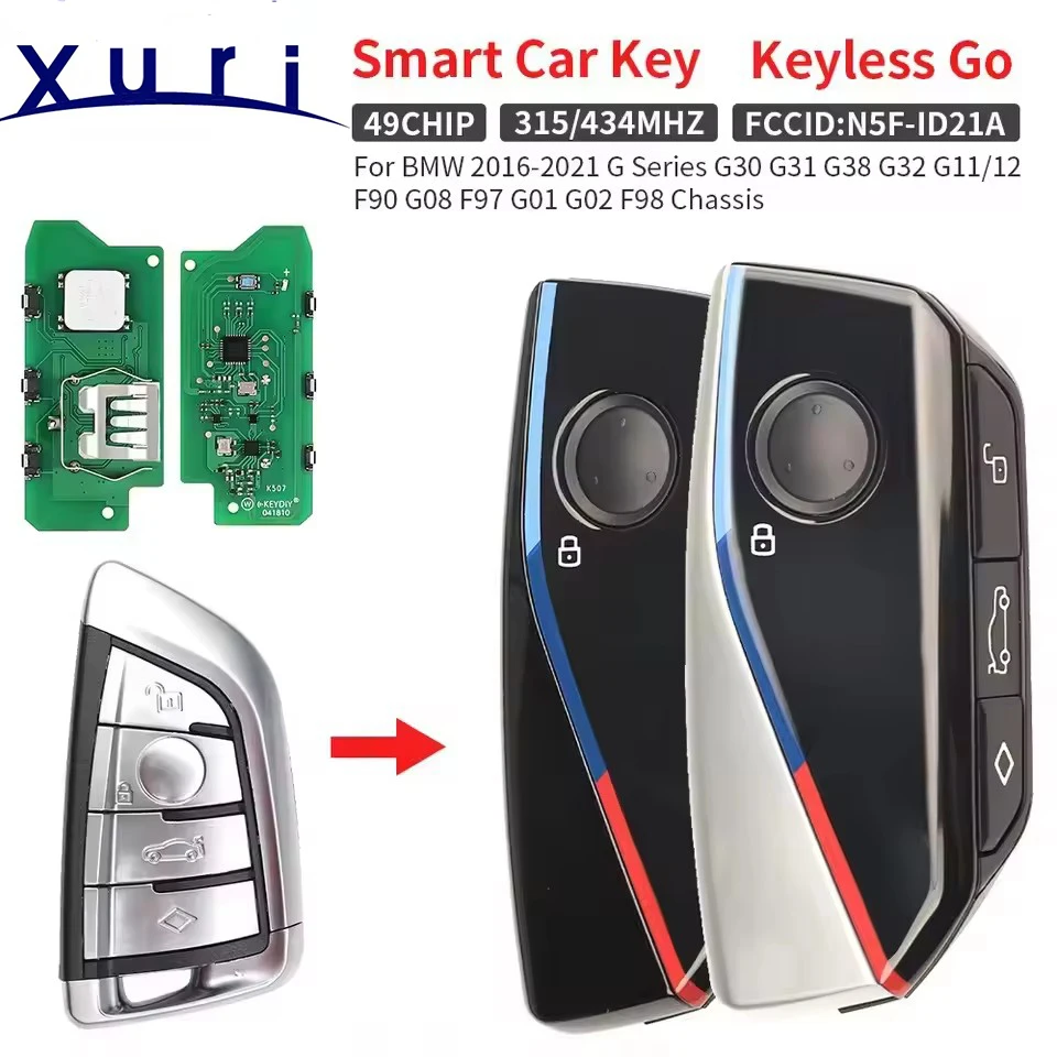 

Xuri N5F-ID21A ID49 315/434MHz Proximity Car Remote Key For BMW G Series 3 5 6 7 X3 X5 X7 G01 G02 G08 G30 G31 G32 G38