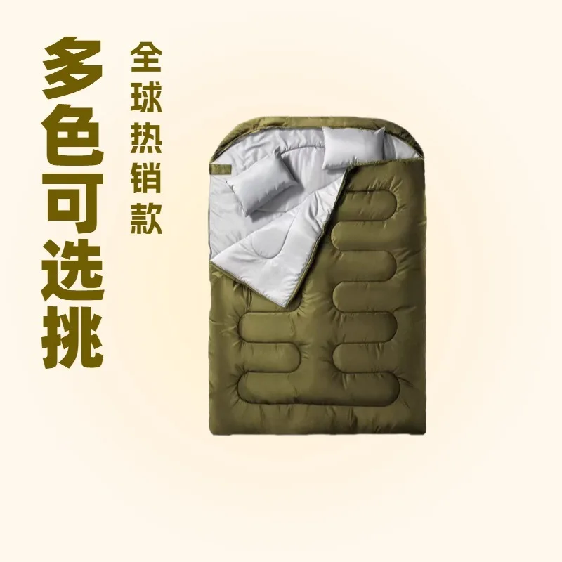 2‑3 Person Sleeping Bag Adult Couple Thick Warm Winter Sleeping Bag For Outdoor Camping Hiking Travel Use