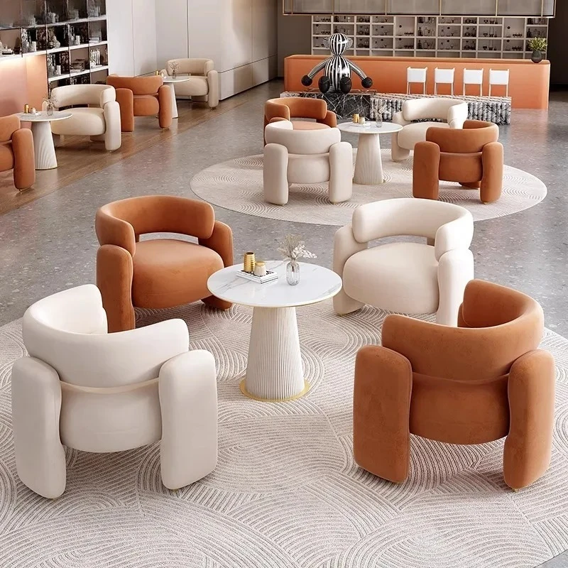 Single Business Rest Area Sofa Light Luxury Reception Negotiation Table and Chair Set