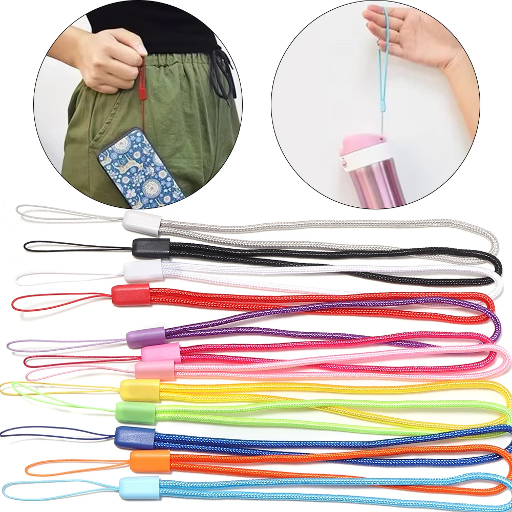 10 Stück/Set Bunte Nylon-Lanyards Handgelenkschlaufen für Handy, Kamera, USB-Stick, Schlüsselanhänger, Anti-Verlust-Band, DIY-Hängeseil – Detail 2