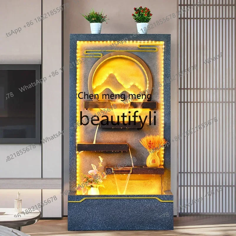 D178  Large water curtain wall company courtyard rockery flowing water living room circulating water floor ornament