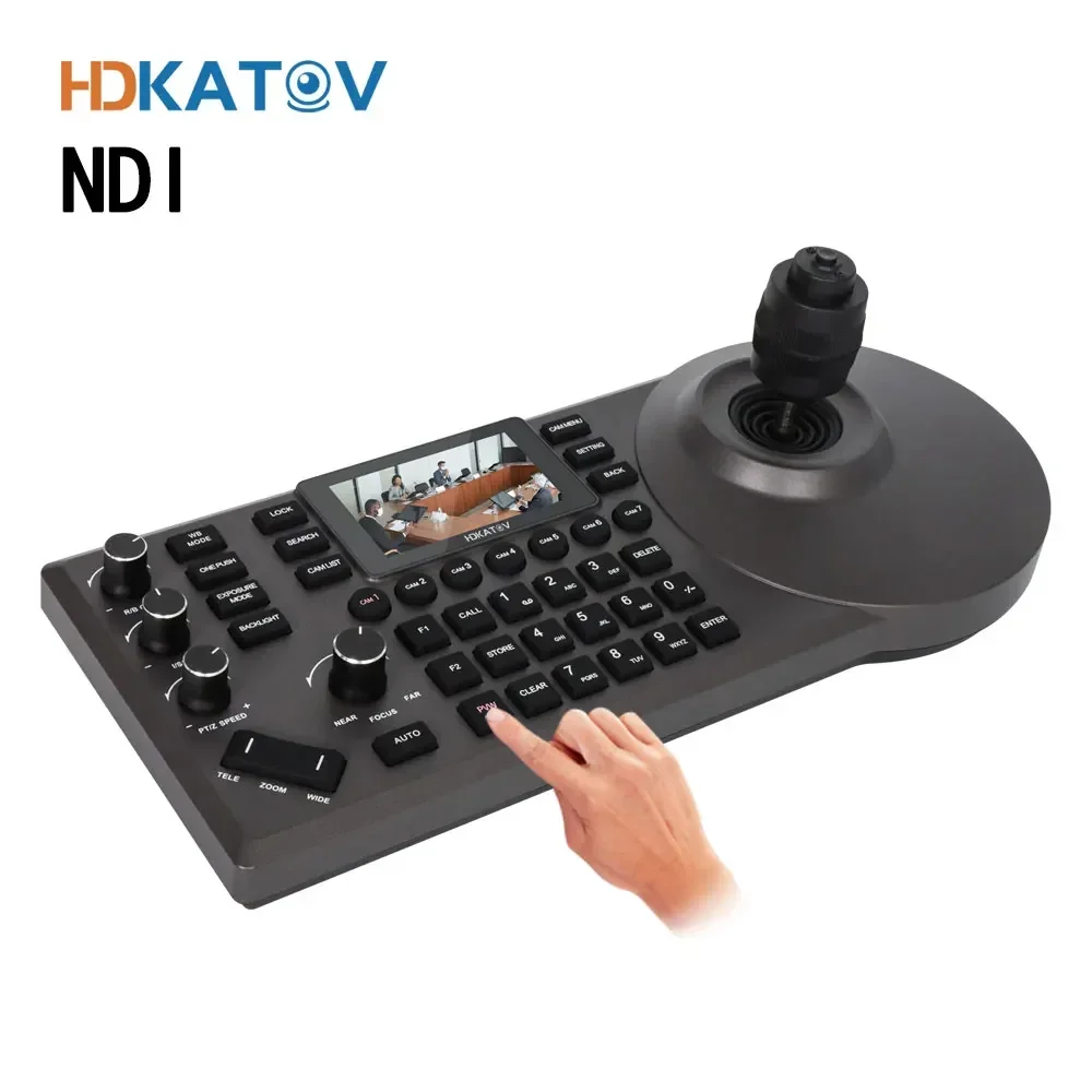 

HDKATOV IP Ptz Dome Keyboard Controller Support up to 8 tally channels USB video conference new ndi ptz joystick