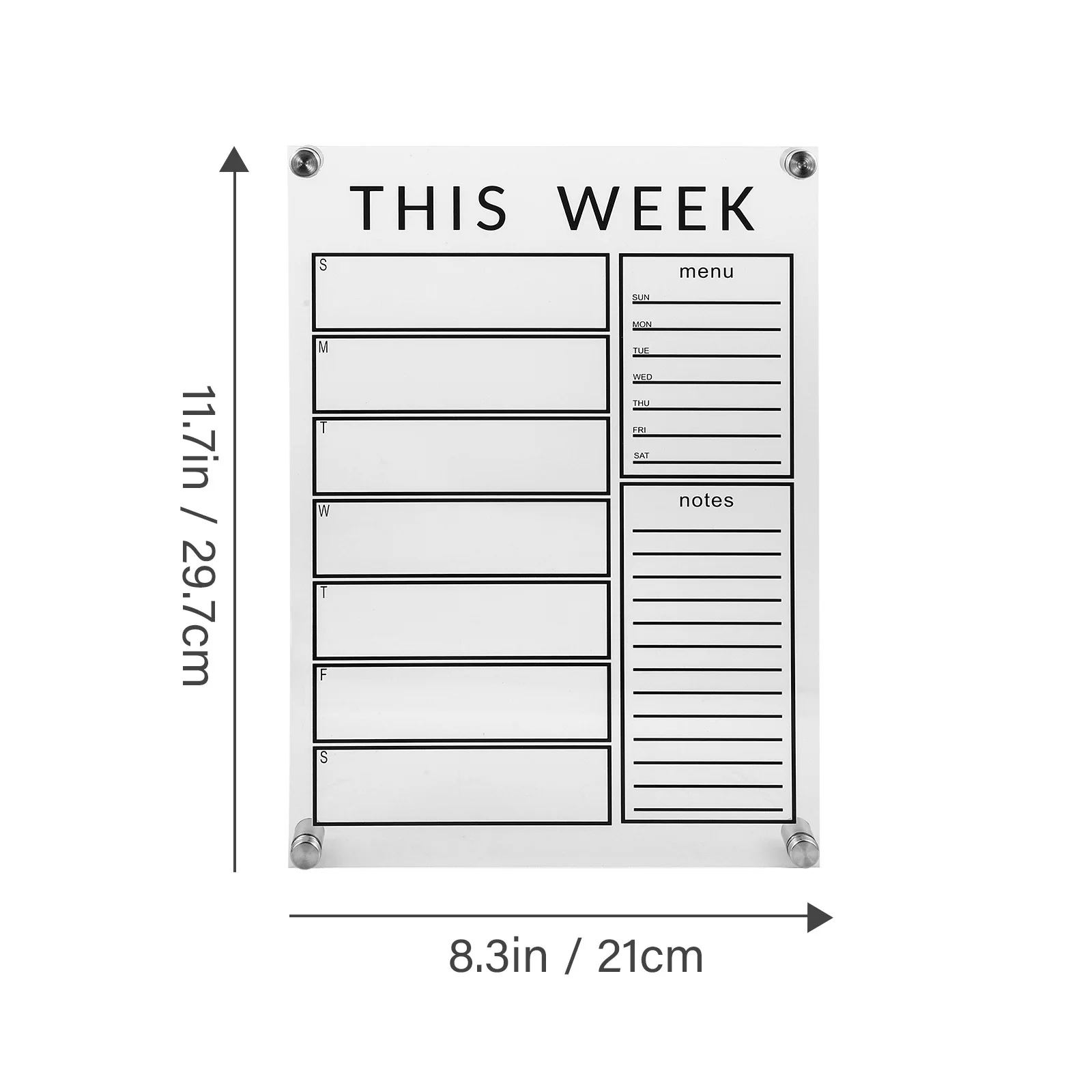 1 مجموعة 1 مجموعة تخطيط قابل للمسح للمكتب الاكريليك مذكرة التخطيط الأسبوعي تذكير مجلس أسبوعي استخدام المنزل المدرسة السفر #3