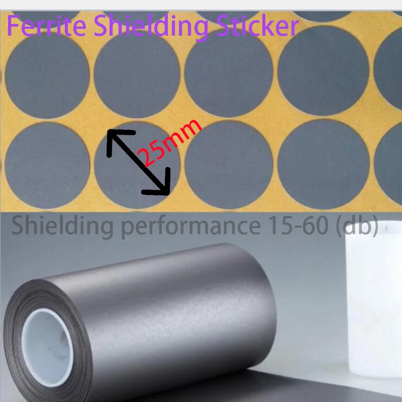 100Pcs Ferrite Shielding Patch Anti-metal Sticker External NFC Module for Smartphones NFC Signal Booster for Metal Surface