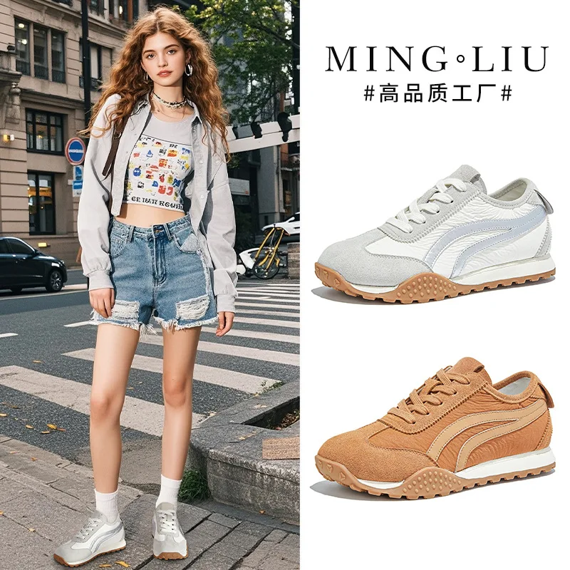 

Кожаные туфли Форрест Гамп в стиле ретро, женская осенняя новая обувь, спортивная тренировочная обувь, повседневные универсальные модные кроссовки