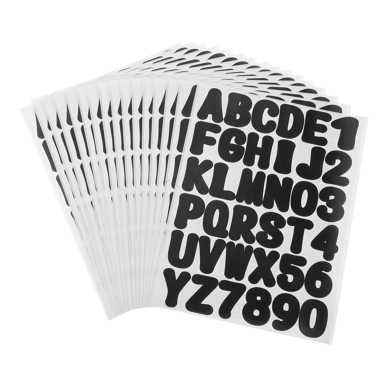 

16 Sheets Black Alphabet Number Vinyl Stickers Self Adhesive Waterproof for Mailbox Scrapbooking Classroom Home Decoration