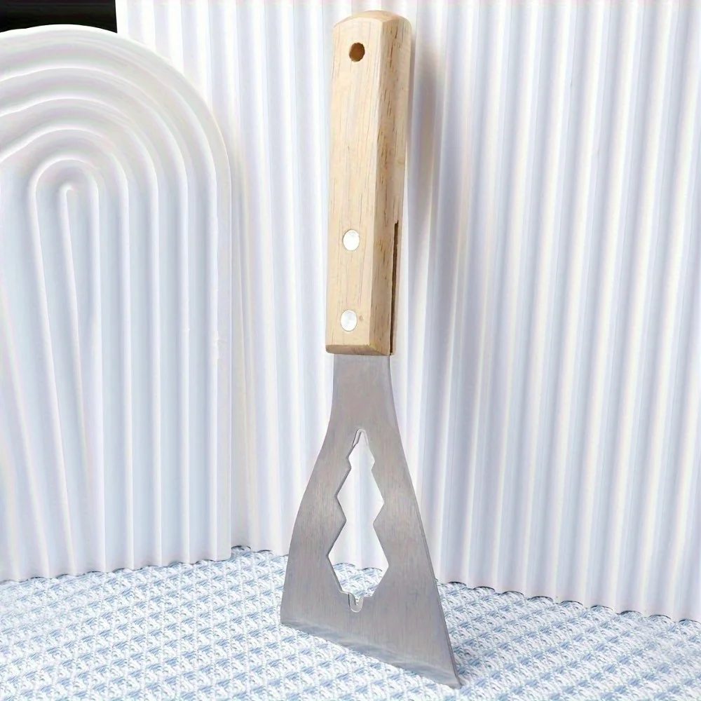 

One stainless steel scraper tool for removing paint, wallpaper, cement, adhesives, and sticker residue. Sharp blade for precise
