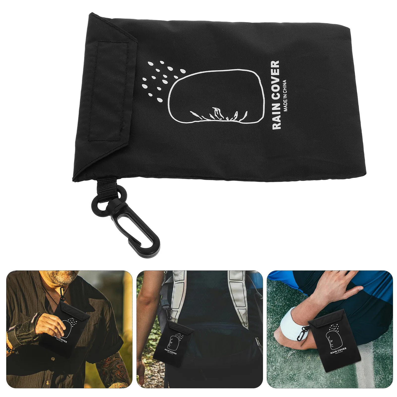 Heavy Duty Outdoor Hiking Storage Bag Hook and Loop Closure Clip Pouch Portable Camping Organizer for Small Item Storage