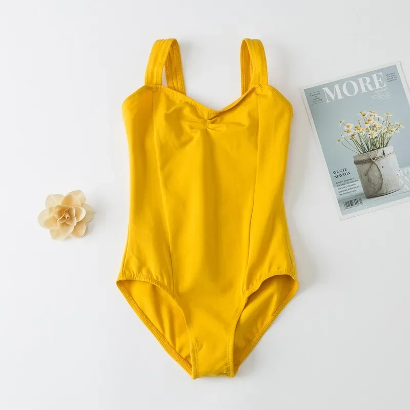 Bé Gái Lớn Của Leotard Ba Lê Cắt Xe Tăng Một Mảnh Yếm Body Dancewear Trang Phục Mocha Màu Giá Rẻ