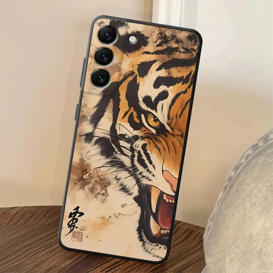Case for Samsung Galaxy A73 A05 A23 A06 A57 A15 A25 A16 A51 A37 Phone Cover A12 A50 A41 A13 A17 A52 A36 A53 A70 Tiger Face