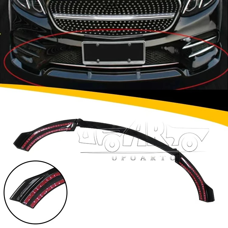 

High Repurchase Rate ABS Plastic Carbon Fiber Looks Front Splitter Front Lip Diffuser for E-Class W213 2016+