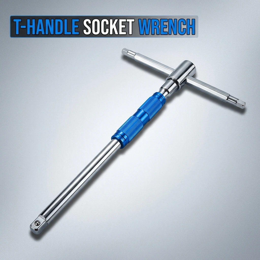 T Handle Extension Rod Hex Allen Hexagon Wrench For KEY Spanner Universal T-type Socket Replacement Sleeve Wrench Repair Spanner