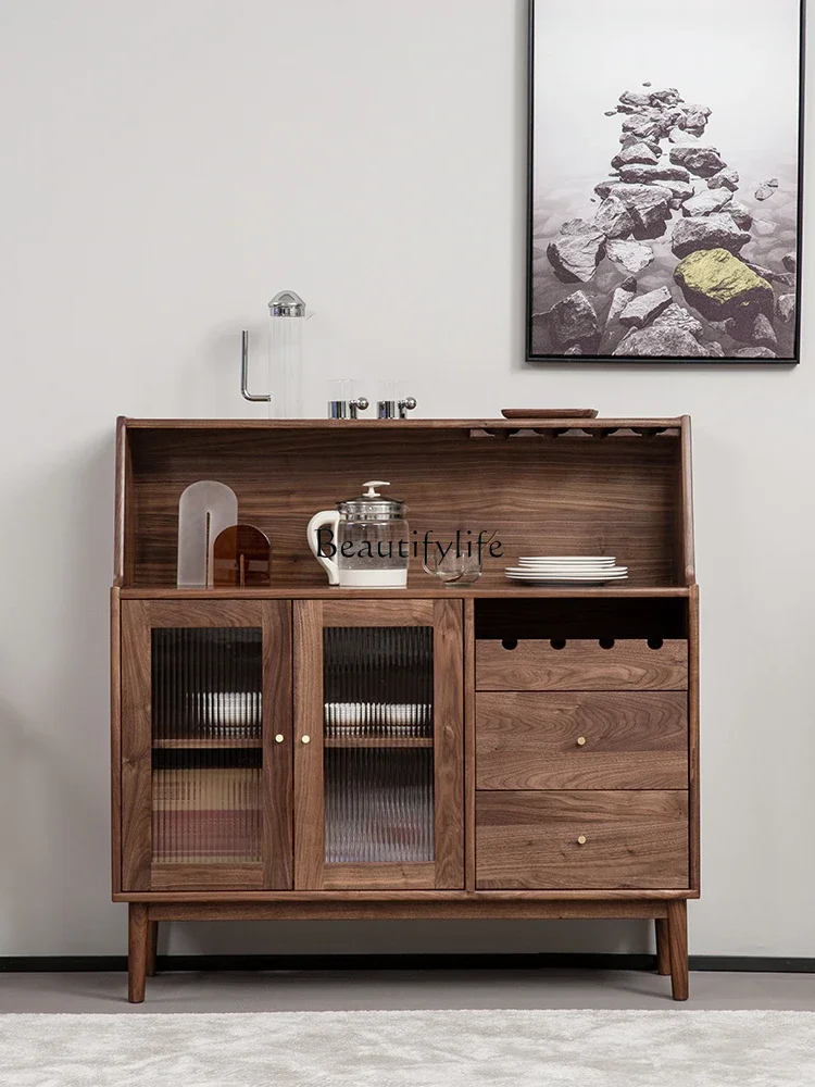 

LD33North American black walnut all solid wood Nordic simple storage cupboard