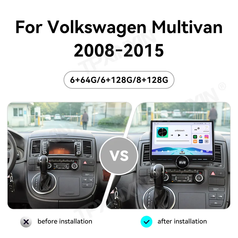 For Volkswagen Multivan 2008-2015 Android Car Radio Multimedia Video Wireless Carplay Autoradio Stereo GPS Navigation Head Unit