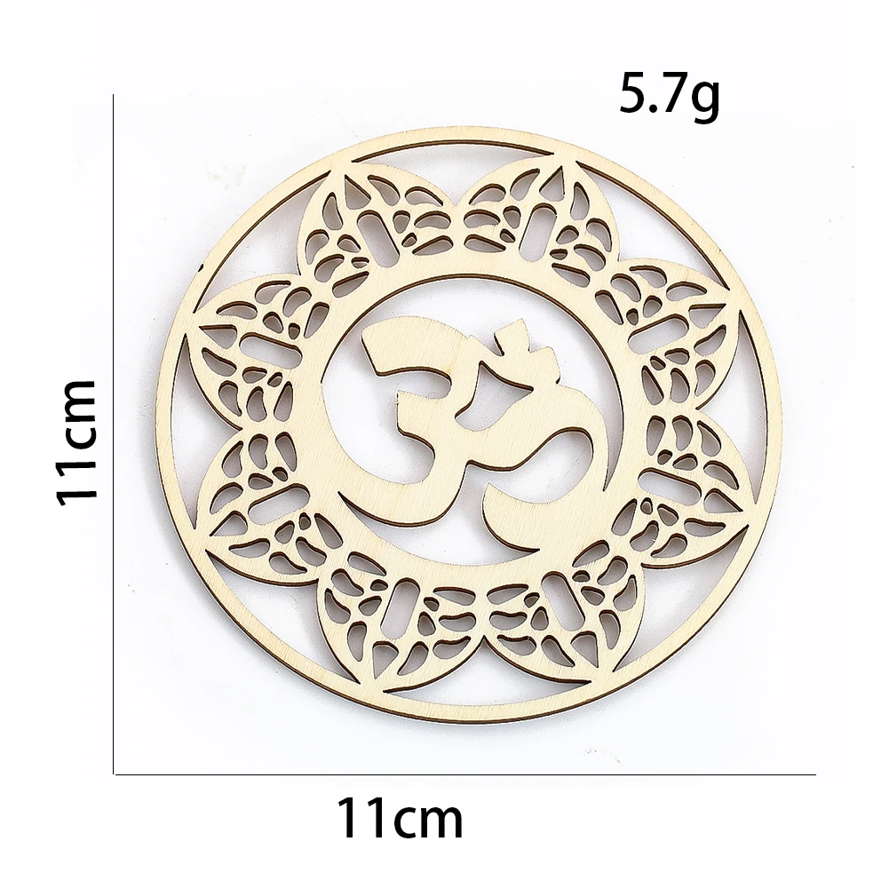 Laser Cut Hollow Yoga Symbol Placemat for Dining Table Coffee Tables Decoration Ornament Yoga Meditation Craft Accessories