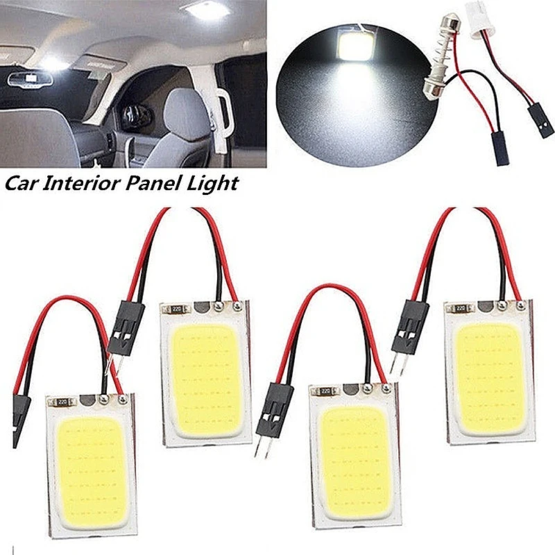 4/8 PCS Car Interior Accessories 18/24/48 SMD T10 4W 12V COB Car Interior Panel LED Lights Lamp Bulb Car Dome Light Car Panel