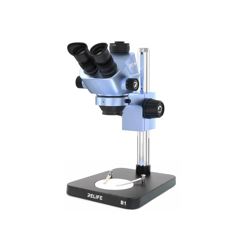 RL-M7T Pro-B1 Trinocular HD Stereo Microscope+RL-033M Light Source+0.5CTV Adapter+M-17 Touch Control 4K HD Came ra