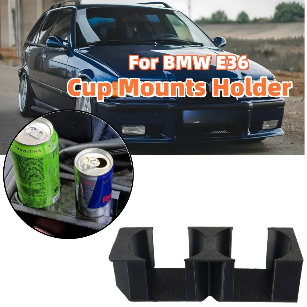 1Pc Car Cup Mounts Holder For BMW E36 Coffee Cup Storage Box Car Interior Stowing Tidying Organisation Storage Accessories