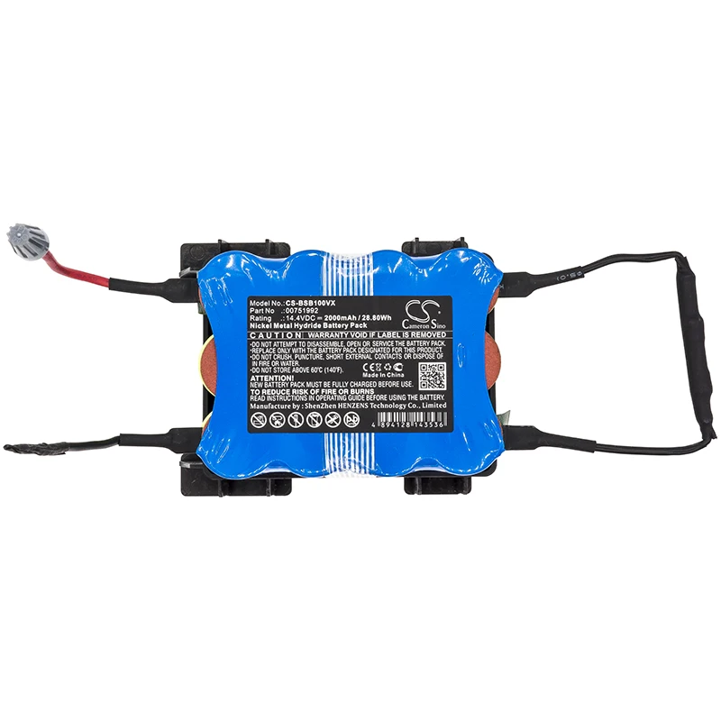 Vacuum 2000mAh Battery For Bosch 00751992 Siemens BBHMOVE1/01 BBHMOVE1/03 BBHMOVE101 BBHMOVE103 BBHMOVE1AU/03 BBHMOVE1AU03