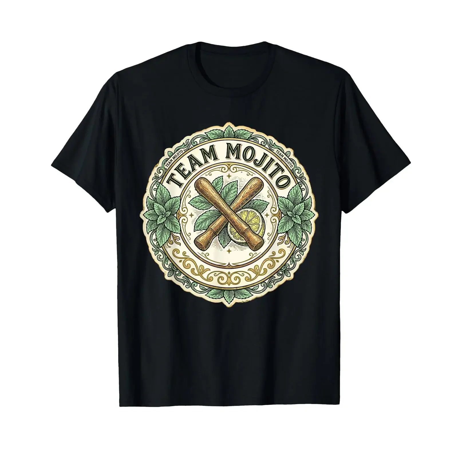 Stag Party Team Mojito Cocktail for Bartender T Shirt vintage Washed graphic Slightly Unisex Breathable Top For Everyday Wear