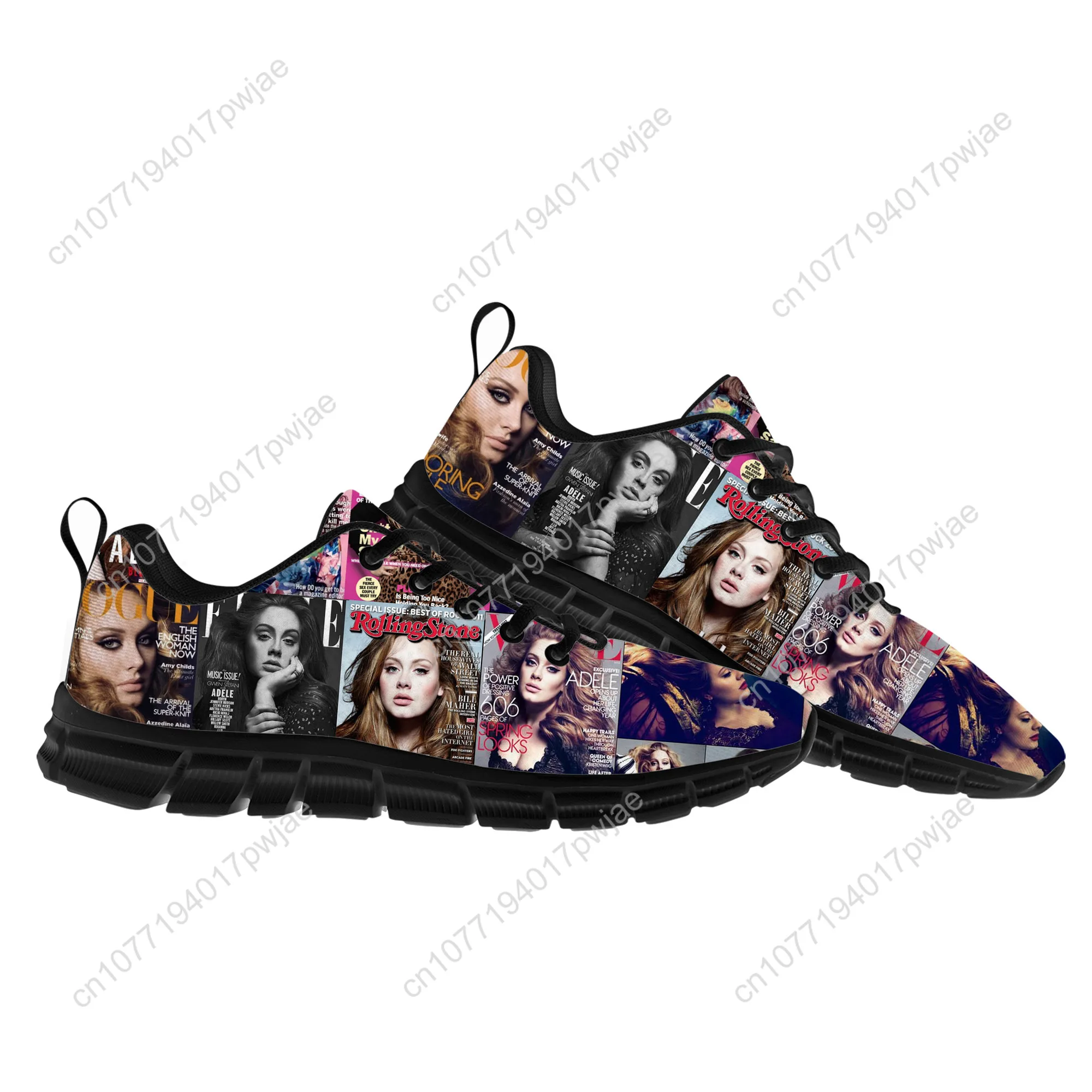 Adele Singer Poster Sports Shoes Hot Pop Music Mens Womens Teenager Sneakers Fashionable High quality Casual Running Shoes
