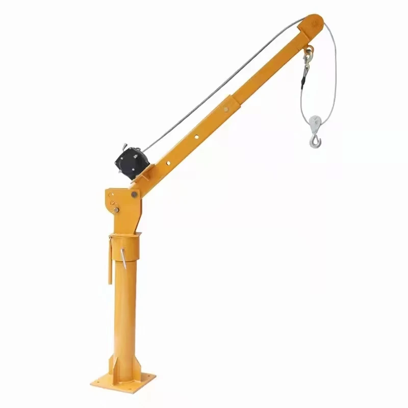 Engine Shop Pickup Truck Crane With Cable Winch 2000lbs 900kg Mini Mobile Mounted Swivel Hydraulic Foldable