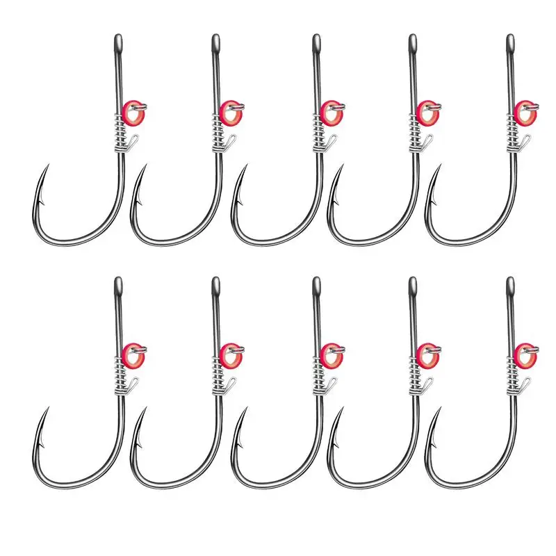 Live Bait Hooks Carbon Steel Barbed With Holes Fishing Hooks Live Shrimp Fixed Hooks Portable Boxed Hooks For Various Fishing