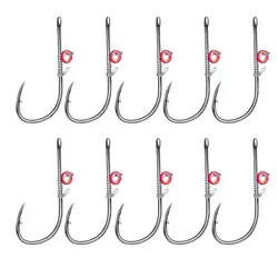 Live Bait Hooks Carbon Steel Barbed With Holes Fishing Hooks Live Shrimp Fixed Hooks Portable Boxed Hooks For Various Fishing