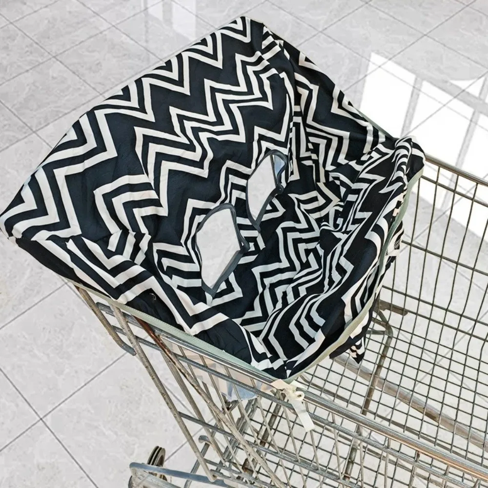 Polyester Baby Shopping Cart Seat Cover Waterproof Cartoon Printed Dining Chair Cover Anti-fouling Dust-proof Seat Cover Travel