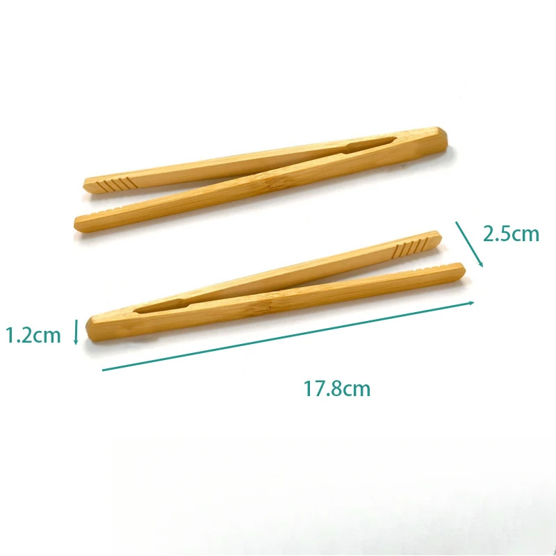 2pcs Wooden Tea Clip Utensils Toaster Toast Bread Food Tongs for Kitchen Accessories Bamboo Clip for Tea Filter Wooden Tongs
