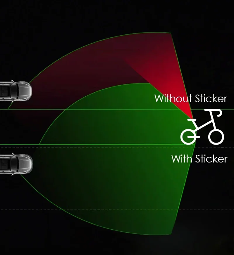 20 Stück Fahrrad-Reflektoraufkleber für Fahrradräder, Regenbogen-Rot-Weiß-Aufkleber für Auto, Motorrad, Nacht-Sicherheitswarnaufkleber – Detail 7