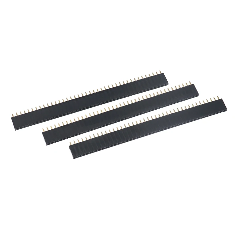 【10-5PCS】1X40 PIN Single Row Straight FEMALE PIN HEADER 2.54MM PITCH Strip Connector Socket 140 40PIN FOR PCB arduino