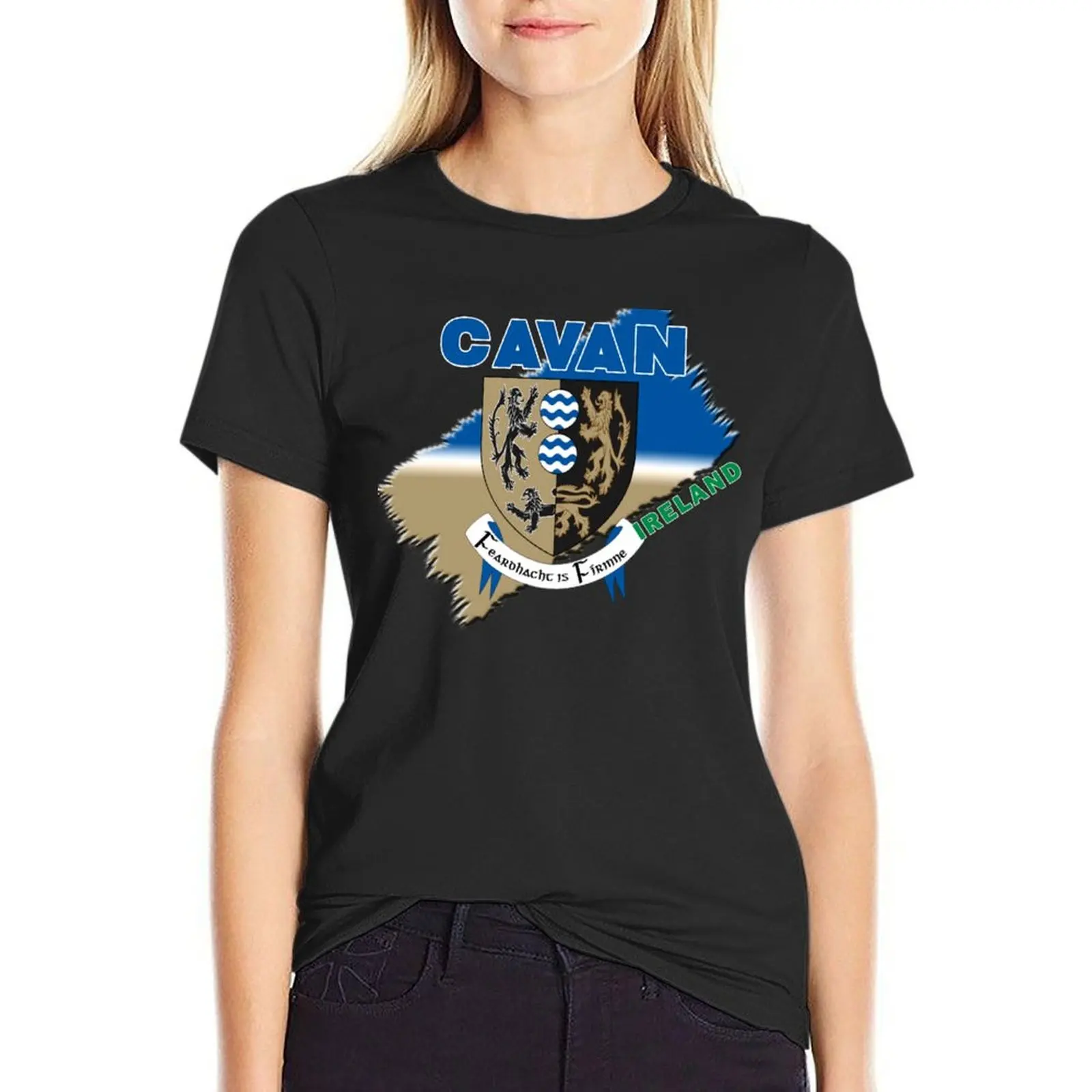 COUNTY CAVAN T-Shirt shirts graphic tees plus size tops Summer Women's clothing