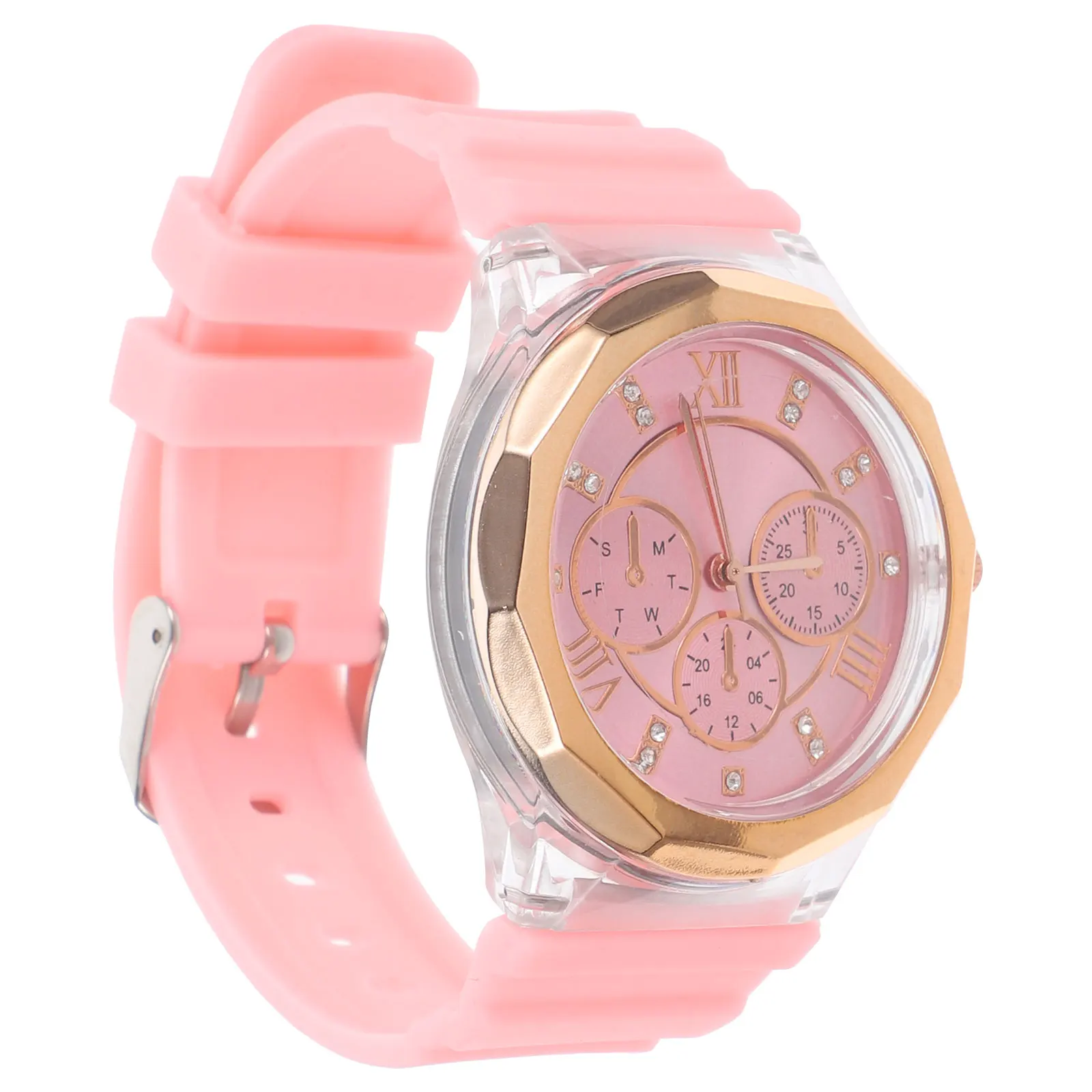 Кварцевые часы Оранжевые силиконовые часы с бабочками Ремешок для часов с узором Наручные часы Женские часы с камнем