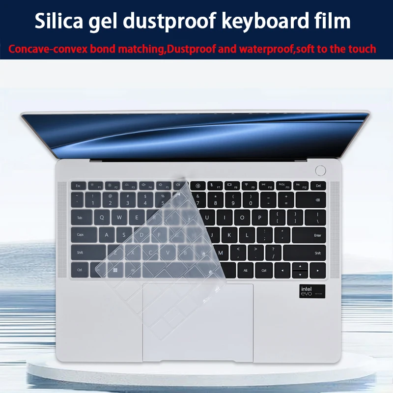 

For Huawei MateBook X Pro 2024 silicone keyboard film VGHH-32/VGHH-16/VGHH-X laptop screen film HD toughened film anti-blue film