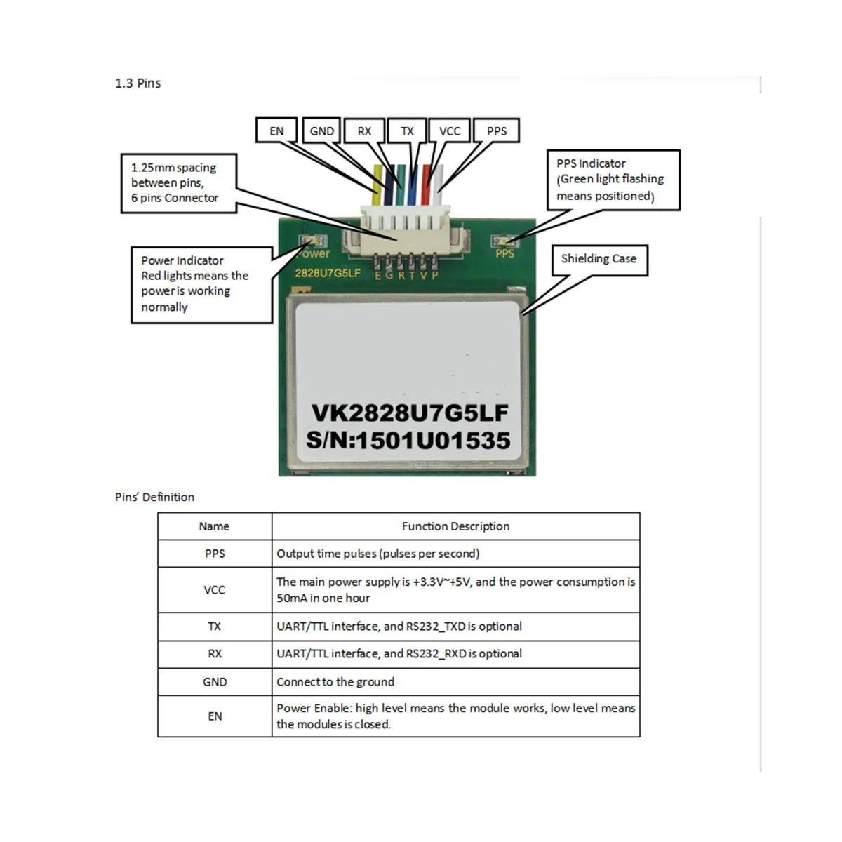 GPS Module with Antenna TTL 1-10Hz with FLASH Flight Control Model Aircraft(VK2828U7G5LF)