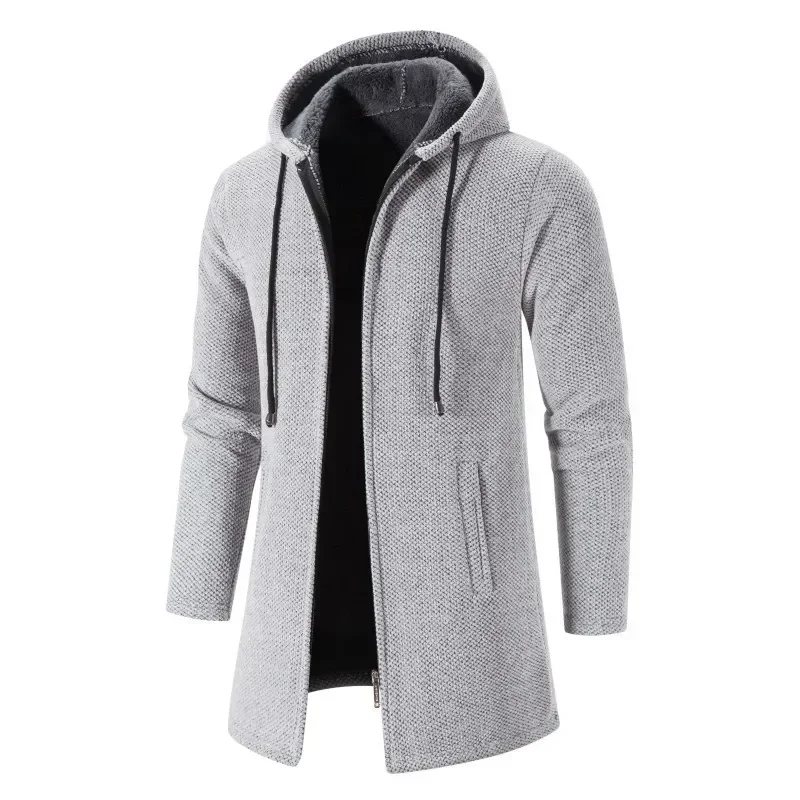 

Men's Sweaters Coat Autumn Winter New Hot Warm Zipper Medium Long Cardigan Sweaters Man Casual Knitwear Sweatercoat Mens Clothes