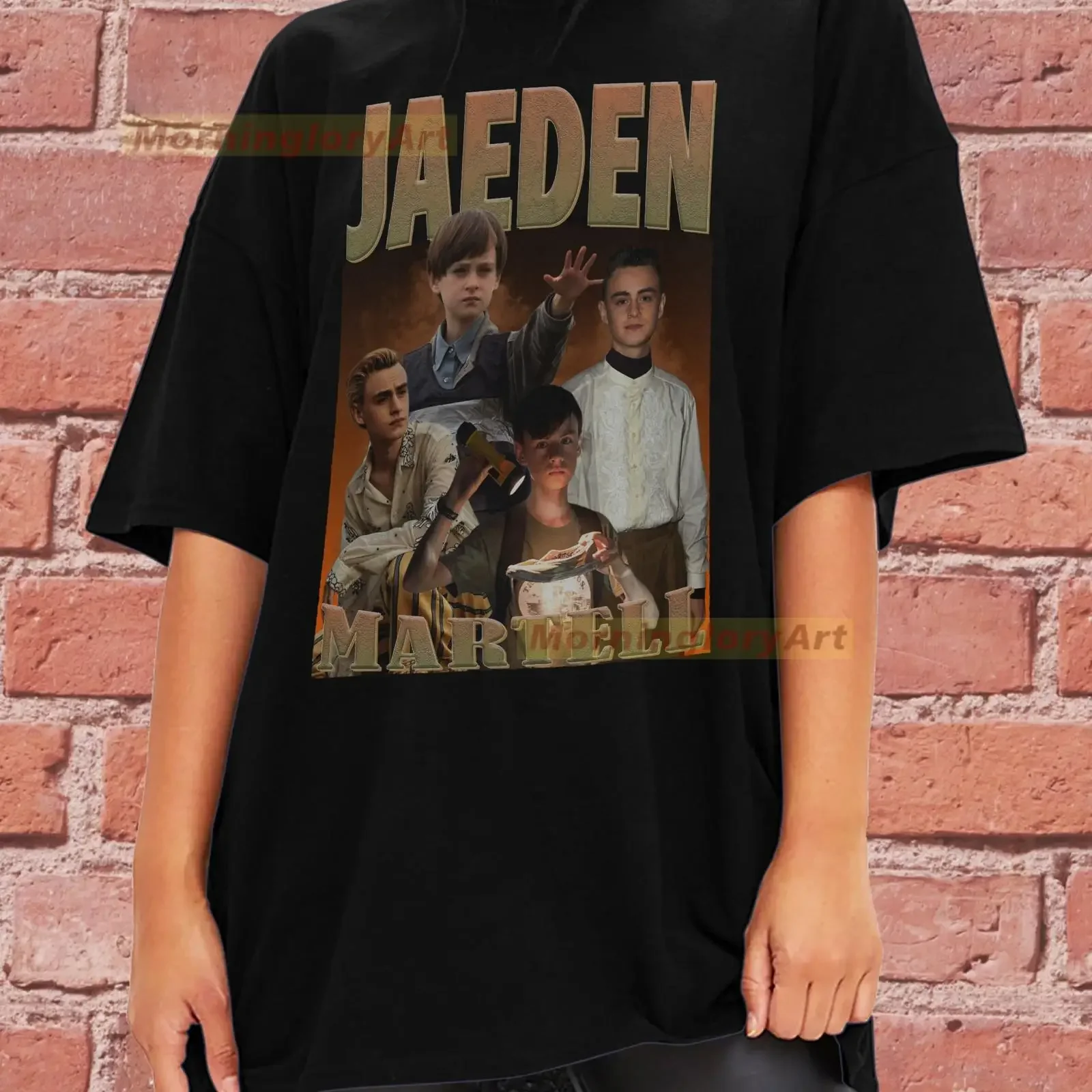 Camiseta de Jaeden Martell, Sudadera de Algodón, Prenda Vintage Lavada, Elástica, Transpirable, Cómoda, Suave, Elegante y Versátil