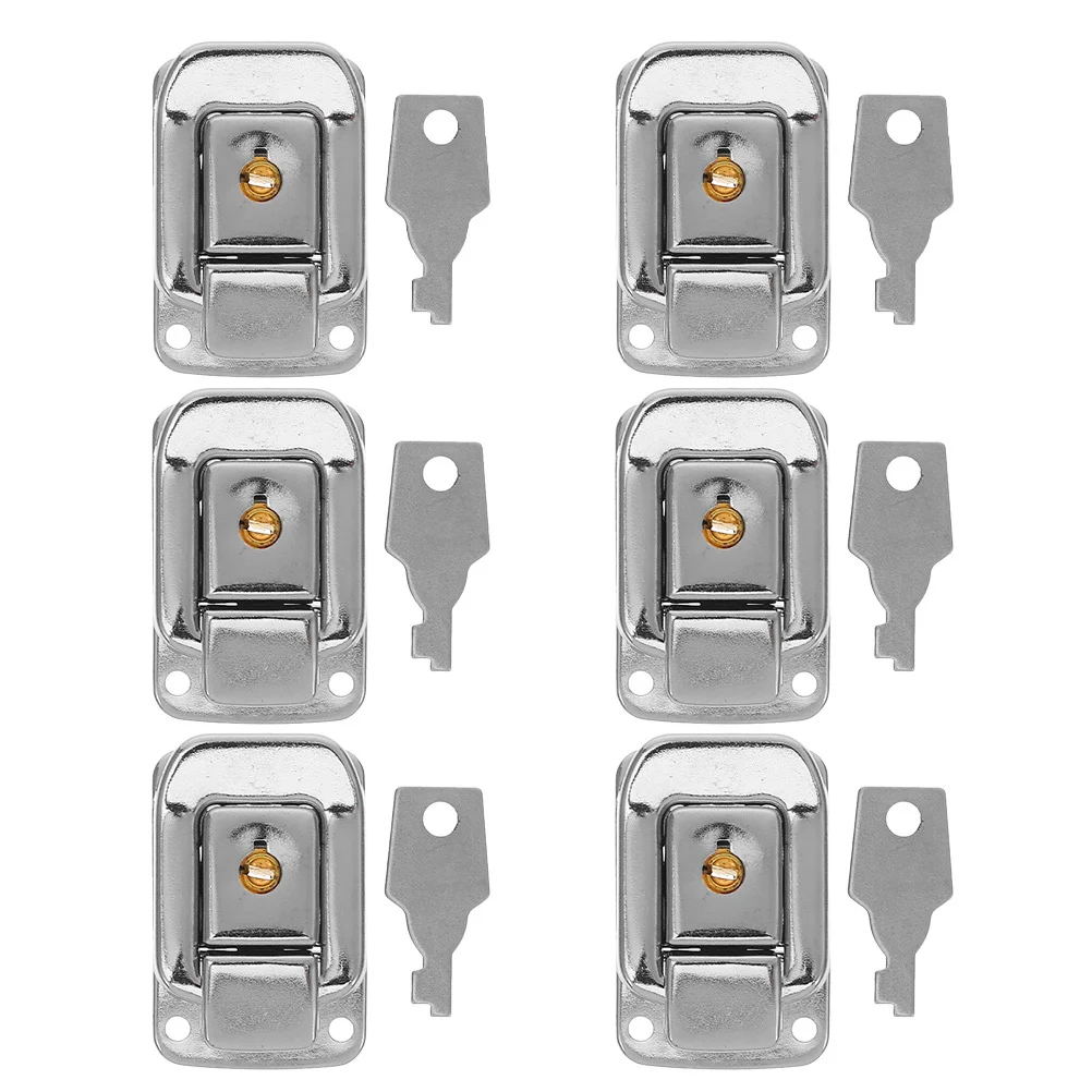

6Pcs Suitcase Lock Buckle Toggle Hasps Durable Iron Security Locks for Luggage Toolboxes Cabinets Travel Safety
