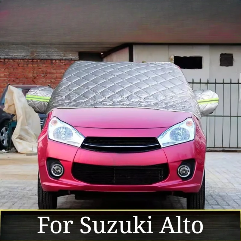 Demi-couverture spéciale pour voiture Suzuki Alto, vêtements de voiture, couette épaisse d'hiver, pare-brise avant, résistant à la neige, au gel, chaud