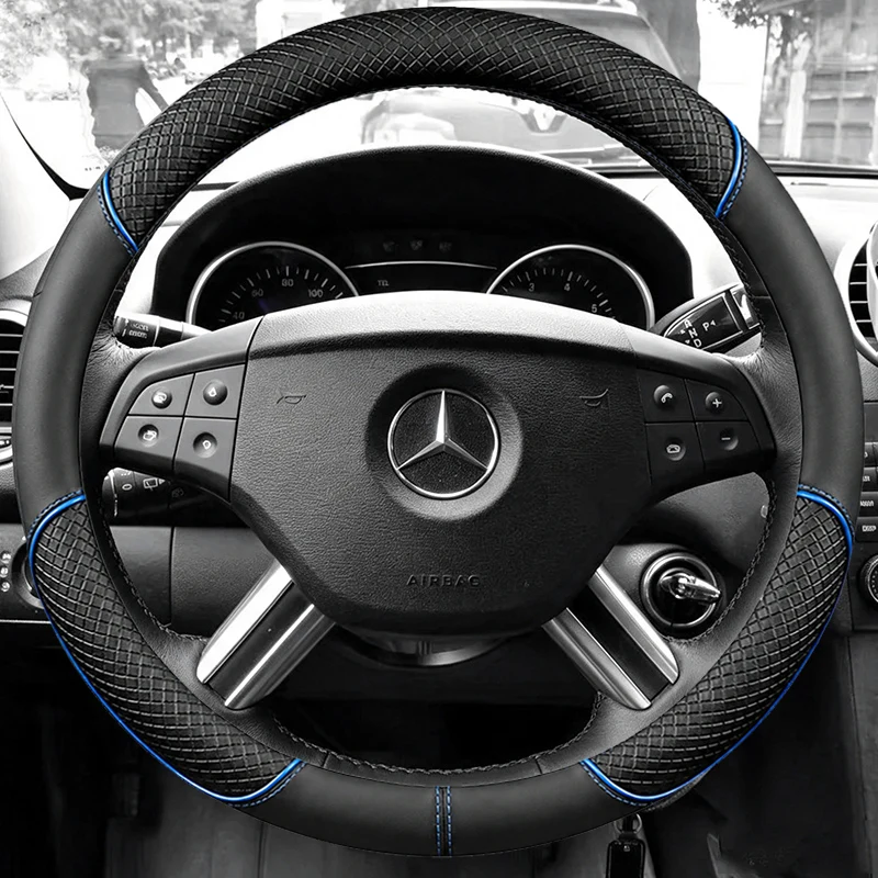 DIY Non-slip Steering Wheel Cover for Mercedes Benz M-Class ML350 ML500 ML550 GL-Class GL320 GL450 GL550 R-Class R320 R350 R500