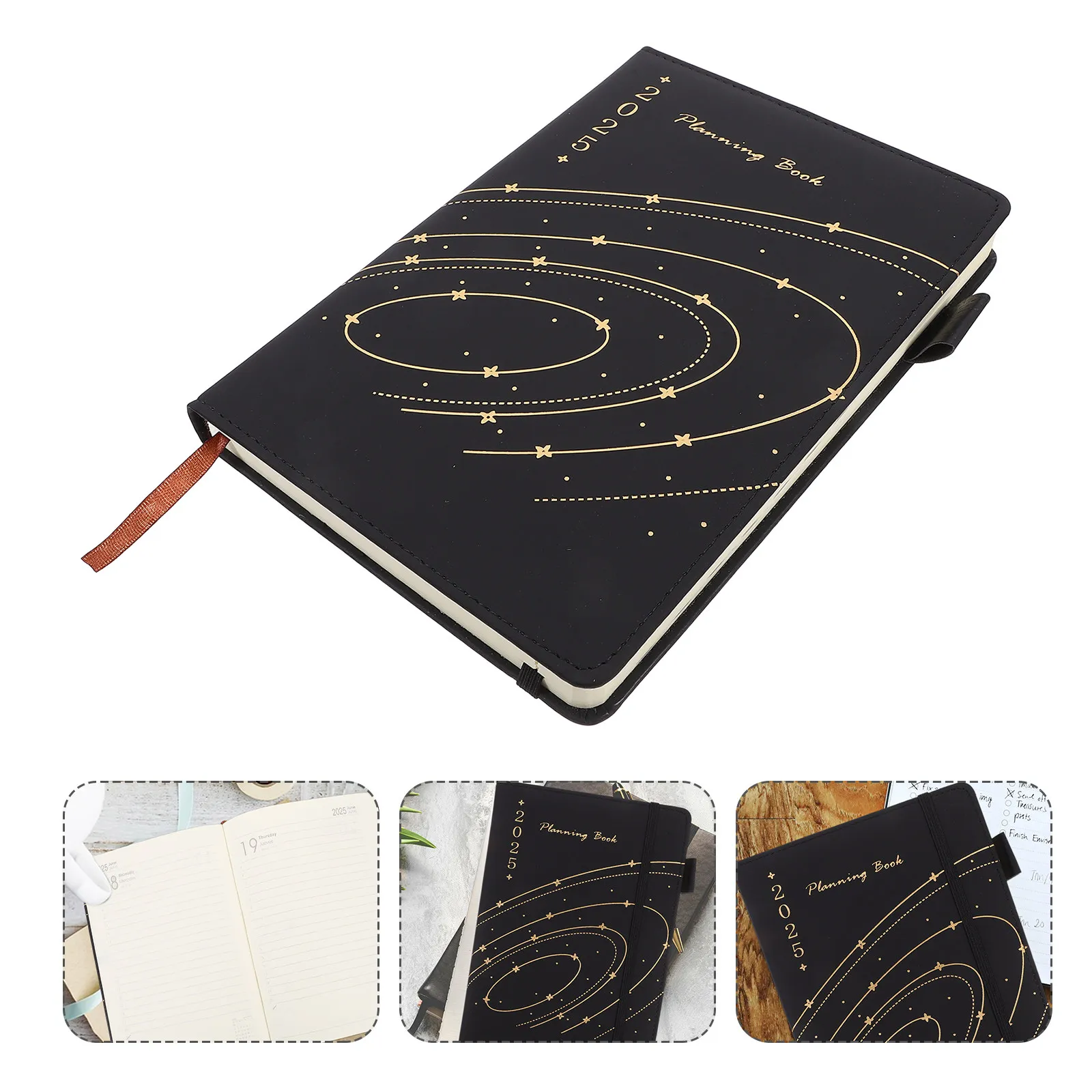 2025 Daily Planner Notebook Chic Design Compact Size Portable Schedule Book for Work Study Life Daily Task Management Weekly