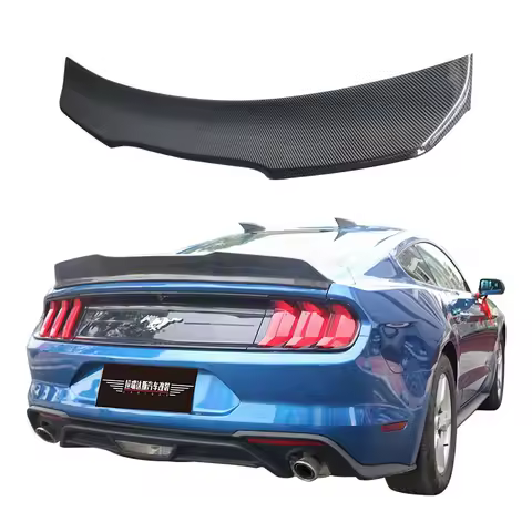 NEW 2016-2022 Ford Mustang Carbon Fiber Rear Spoiler Ducktail Deck Tail Wing Accessories Body Kit