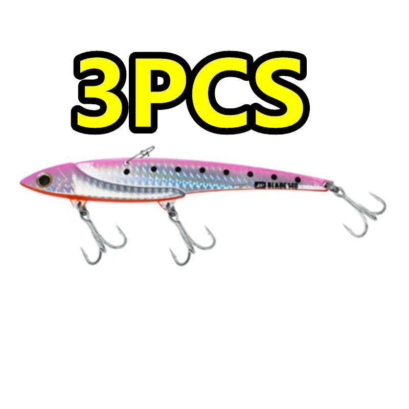 

LURETV Metal VIB Deep Water Speed Sinking 110S 3PCS 11cm 44.8g Luya Qiaozui Golden Spear Iron Plate Bait 9172