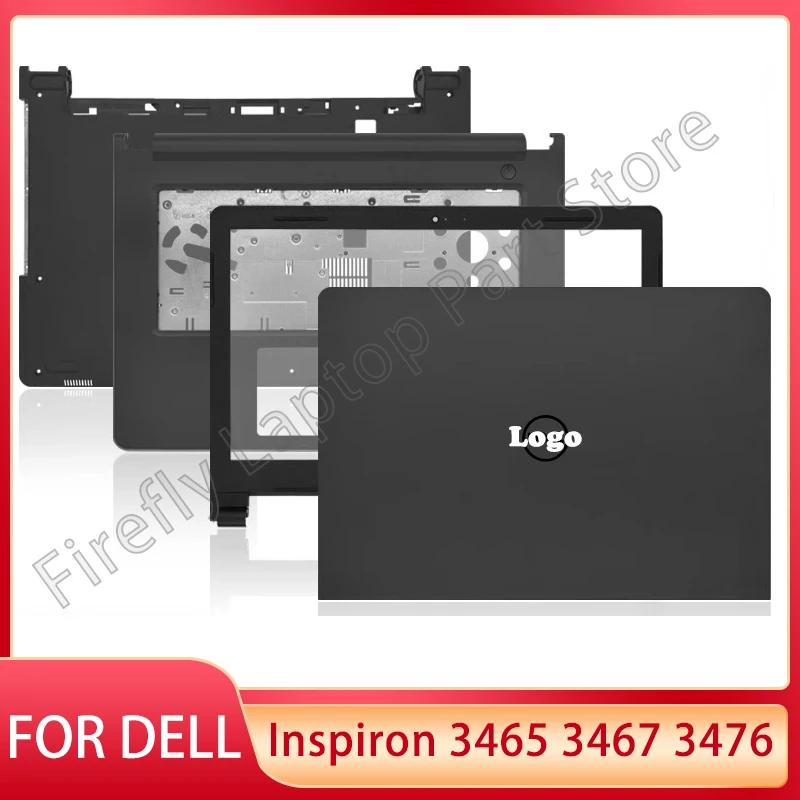 laptop lcd tampa traseira tampa traseira case superior moldura frontal case inferior dell inspiron 14 3467 3465 3462 3468 3478 3476 3000 novo 01