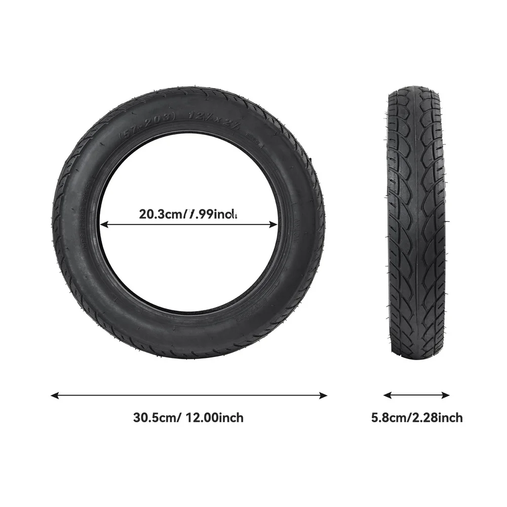 Tubeless Outer Tire 12 Inch Scooter Tire Lasting Rubber Material Deep for tread Design Wear Resistant Smooth for Ride High