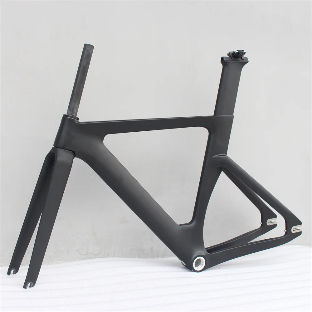 White Glossy Carbon Track Frame Carbon BSA Fiber Racing Tracking bike Frameset Fixed Gear bike frame Bicycle Parts